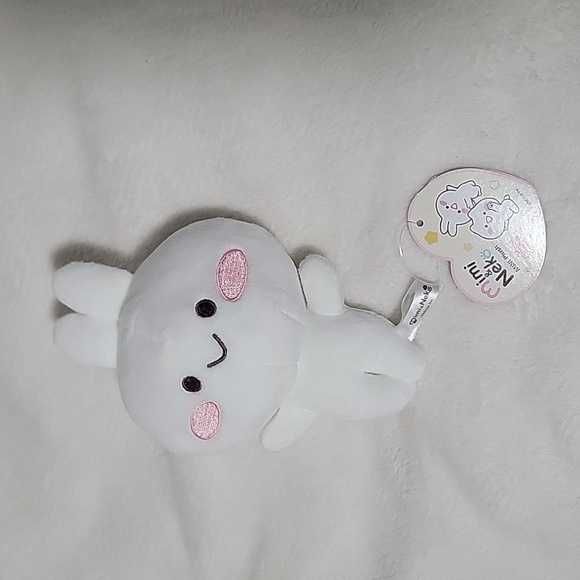 FUKUYA USA Minto Inc. Mimi & Neko Moni Plush White Rabbit Bunny Adorable Doll - Picture 1 of 5